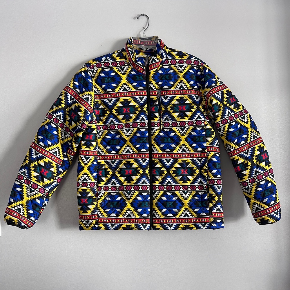 Hawke&Co Bright Pattern Puffer Jacket Size L
